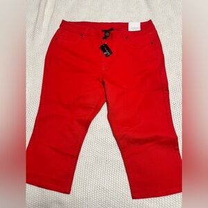 Lane Bryant Red capri Jeans
